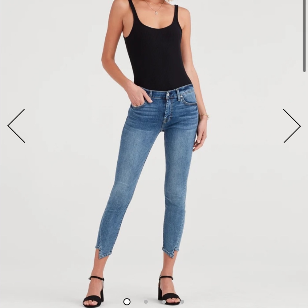 B(AIR) AUTHENTIC DENIM ANKLE SKINNY WITH SPLICED HEM IN FORTUNE